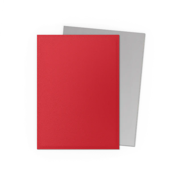 Dragon Shield Crimson & Silver Matte Dual Sleeves – 100 Standard Size TCG Sleeves
