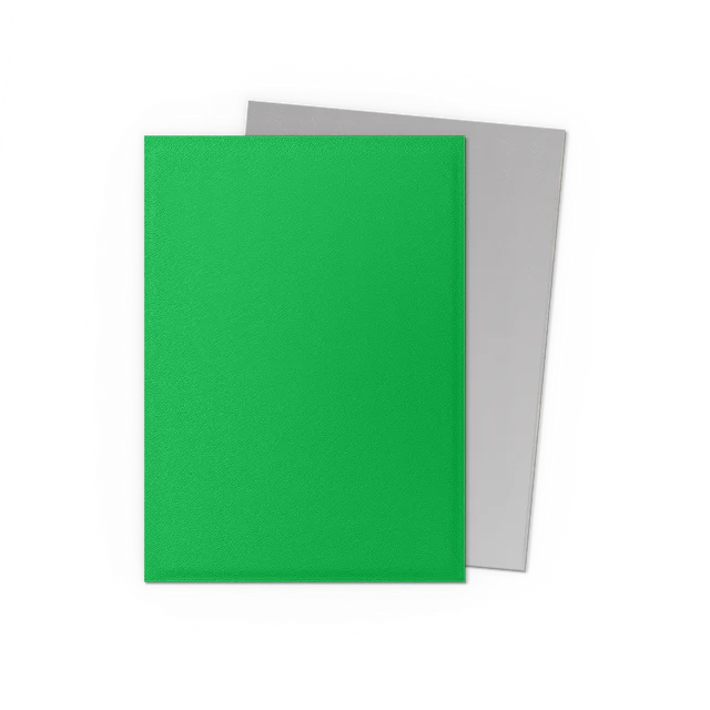 Dragon Shield Apple Green & Silver Matte Dual Sleeves – 100 Standard Size Card Sleeves