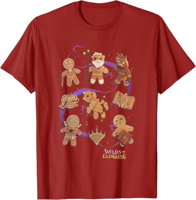 Magic: The Gathering Wilds of Eldraine Christmas Gingerbread T-Shirt (MEDIUM)