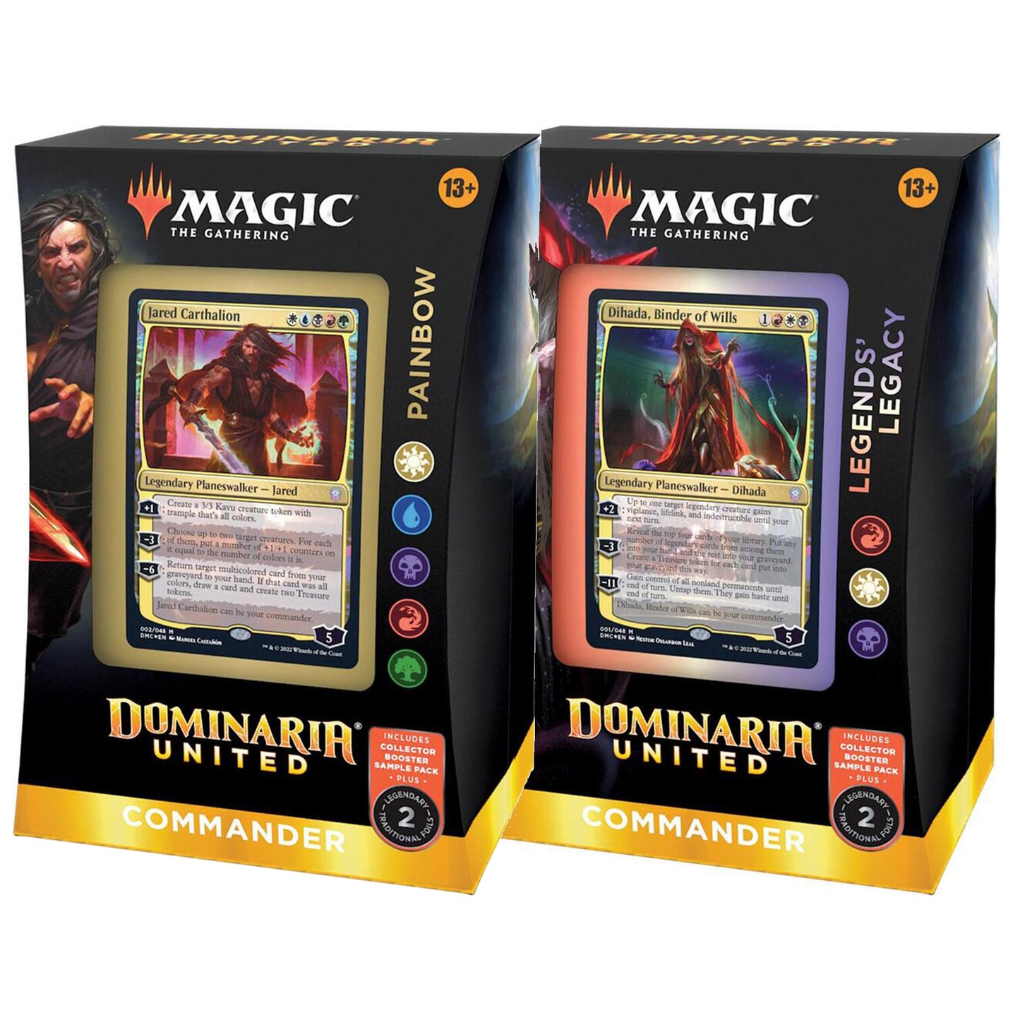 Dominaria United Commander Deck Set (2 Decks) – Legends’ Legacy & Painbow