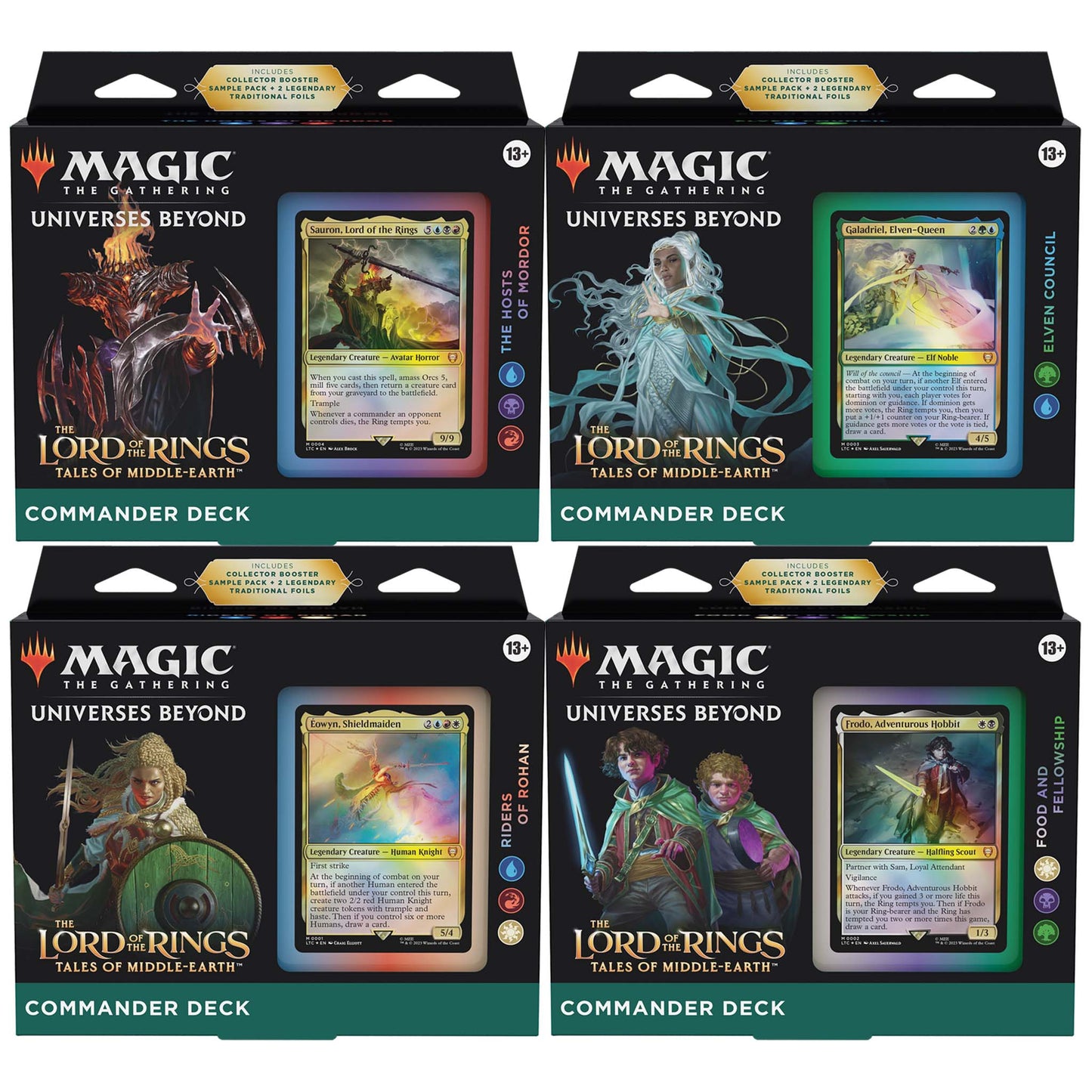 The Lord of the Rings: Tales of Middle-earth Commander Deck Set (4 Decks) – Battle for Middle-earth