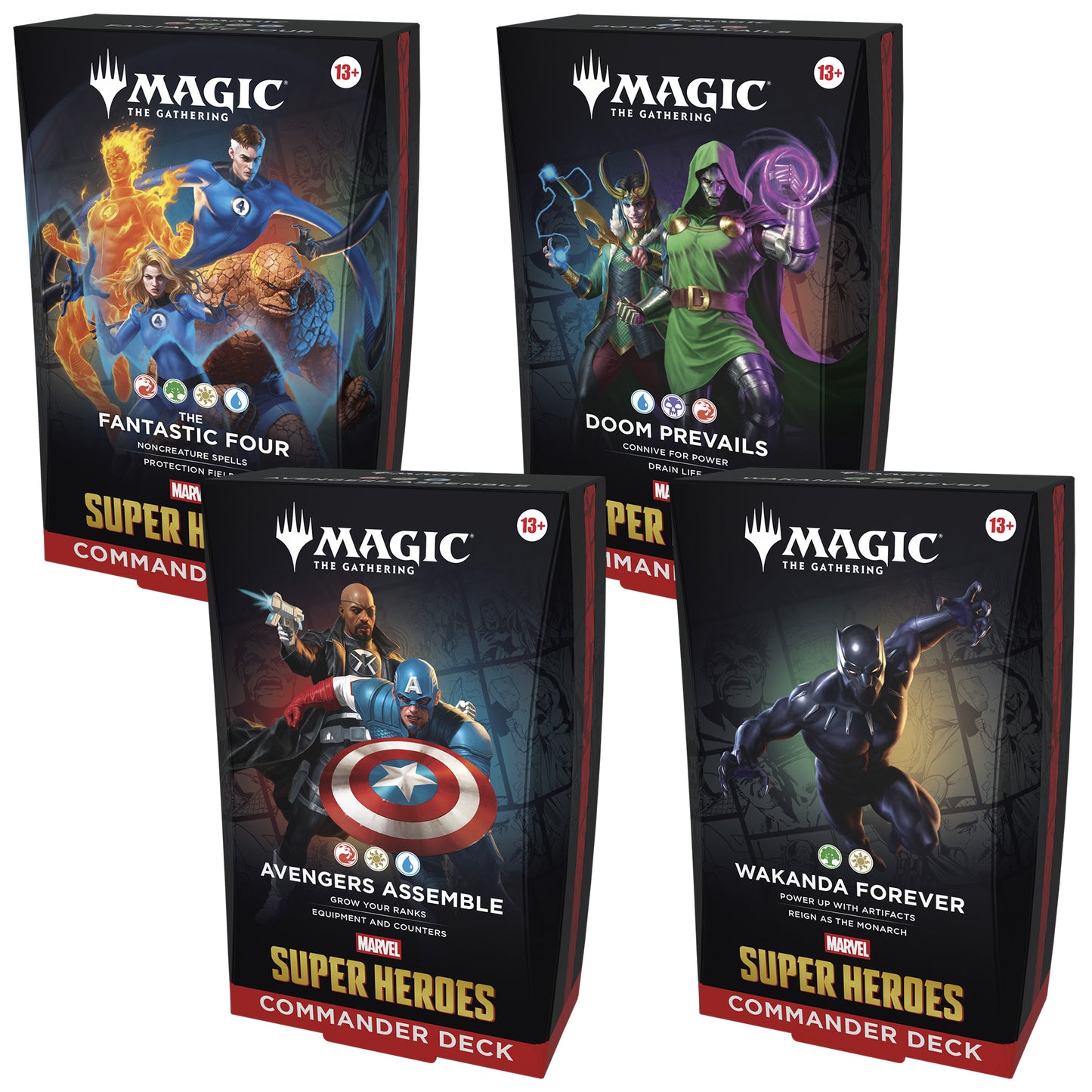 Marvel Superheroes Commander Deck Set - 4 Deck Sealed Collection