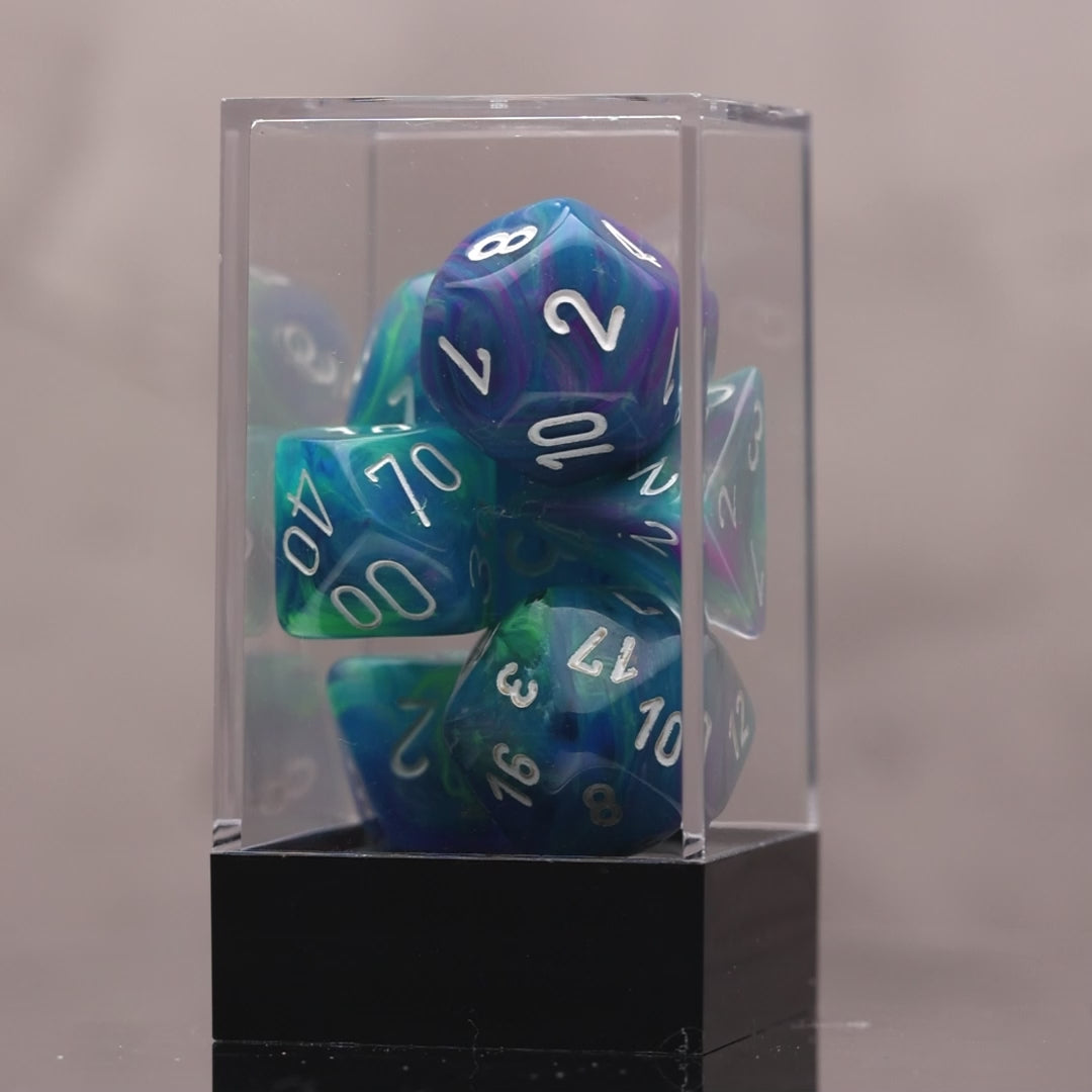 Chessex Festive Waterlily/White Polyhedral 7-Die Set (CHX 27546