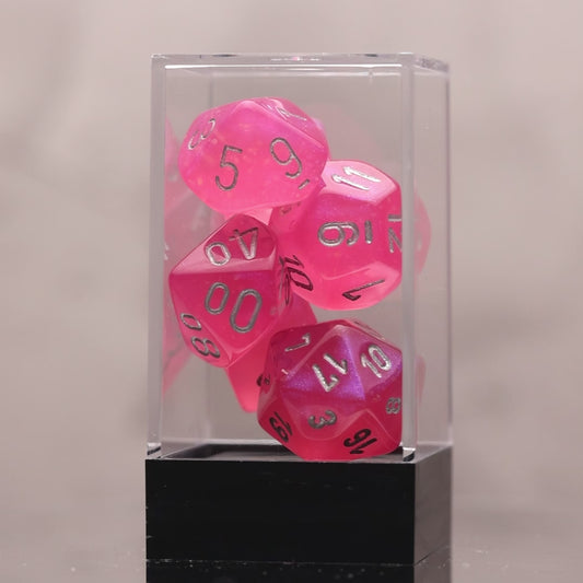 Chessex Borealis Pink/Silver Polyhedral 7-Die Set (CHX 27584)