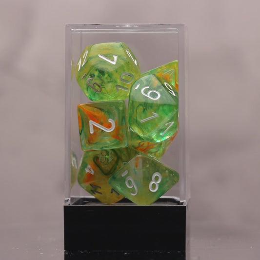 Chessex Nebula Spring/White Polyhedral 7-Die Set (CHX 27555)