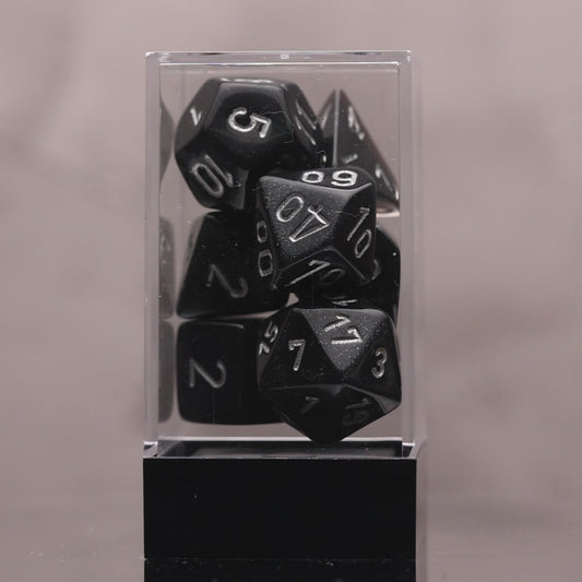 Chessex Borealis Smoke/Silver Polyhedral 7-Die Set (CHX 27428)