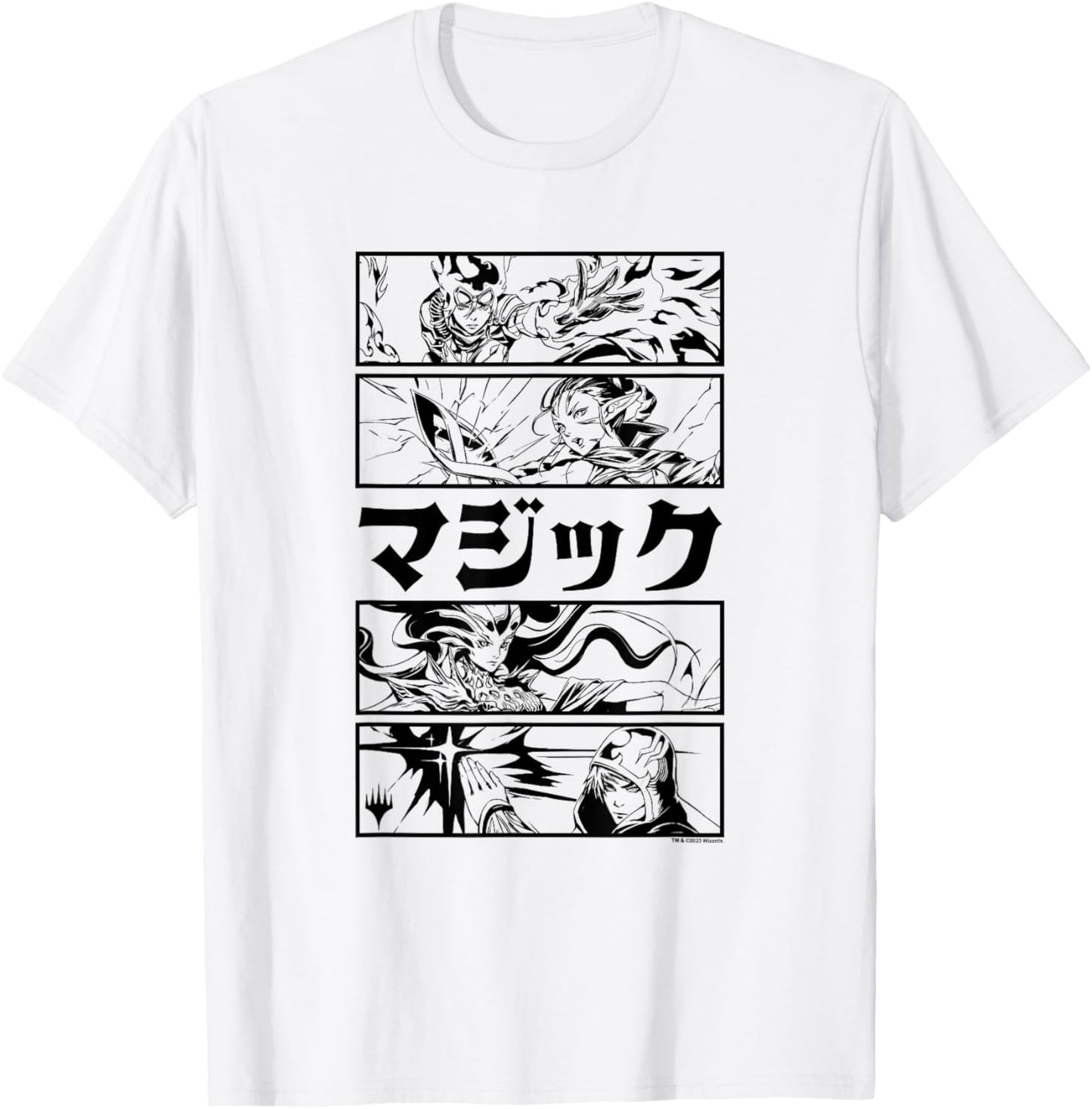 Magic: The Gathering Manga Split Panels Group Shot Portrait T-Shirt (MEDIUM)