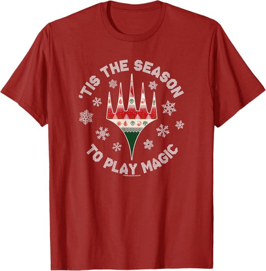 Magic: The Gathering Tis The Season To Play Magic T-Shirt (MEDIUM)