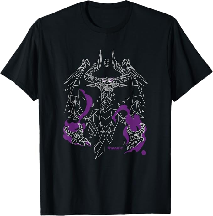 Magic: The Gathering Nicol Bolas Daunting Dragon God Outline T-Shirt (MEDIUM)