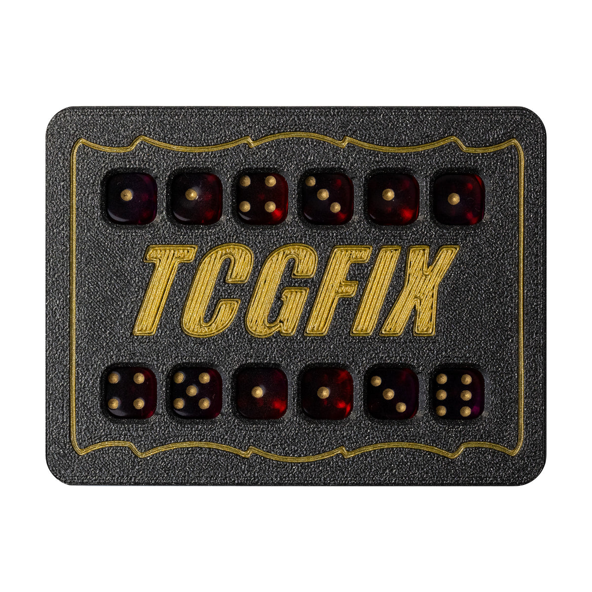 TCGFIX Magnetic Dice Vault – Chessex Gemini Translucent Red-Violet/Gold 12mm D6