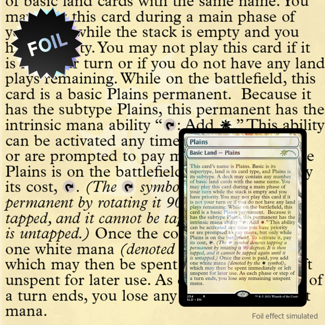 The Full-Text Lands Foil Edition