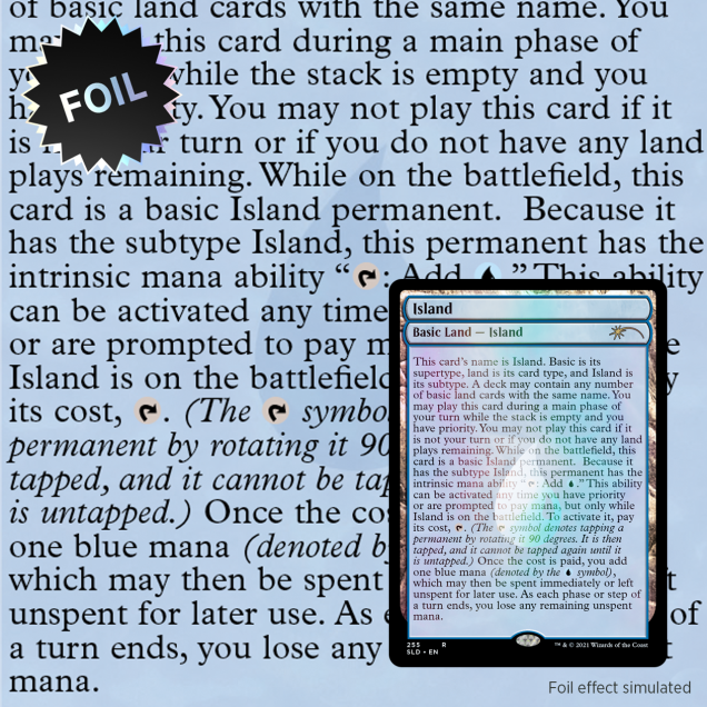 The Full-Text Lands Foil Edition