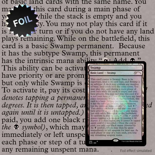 The Full-Text Lands Foil Edition