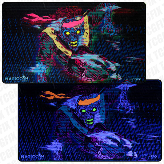 Ultra Pro UV Reactive Duskmourn Zombie Playmat – MagicCon Las Vegas 2024 Exclusive