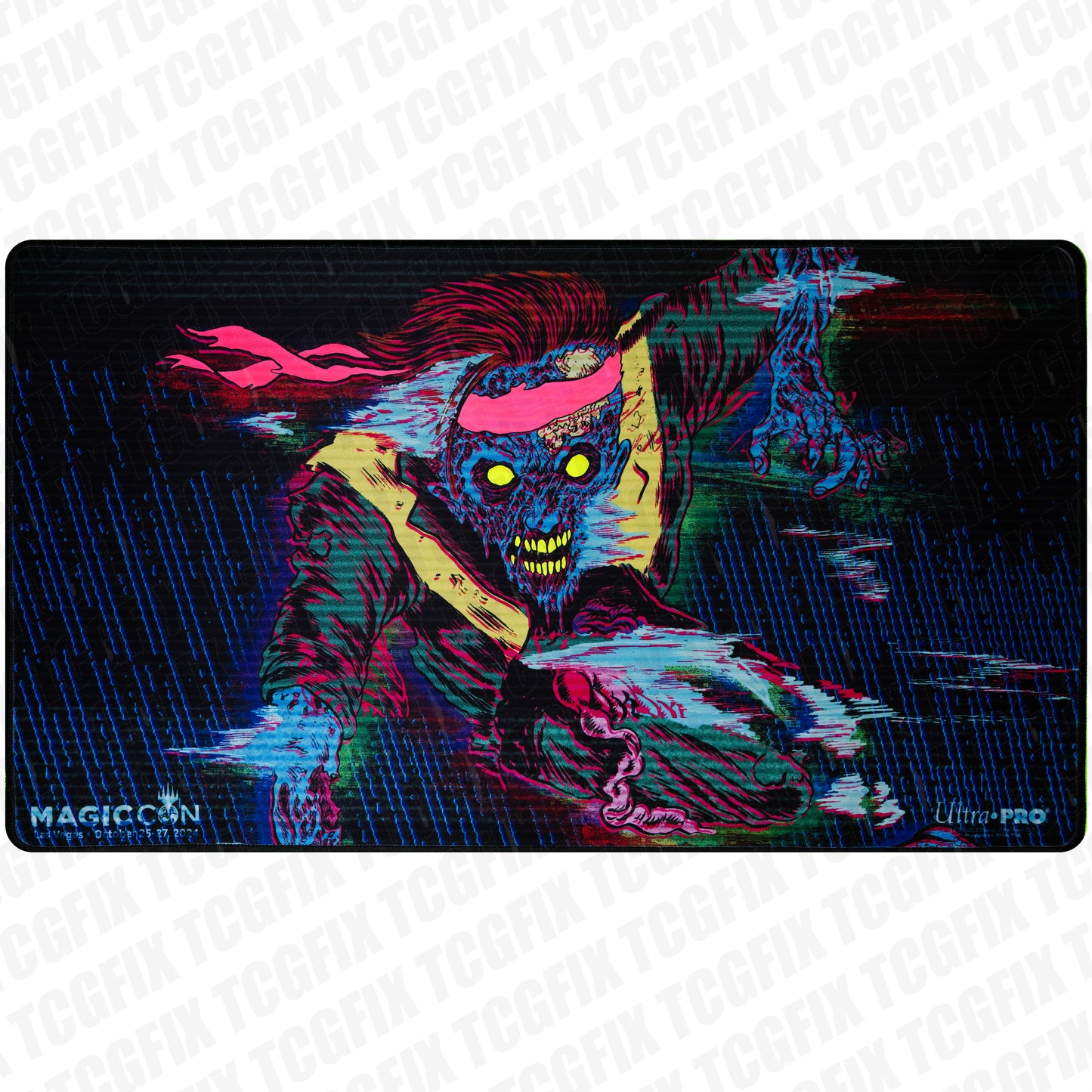 Ultra Pro UV Reactive Duskmourn Zombie Playmat – MagicCon Las Vegas 2024 Exclusive