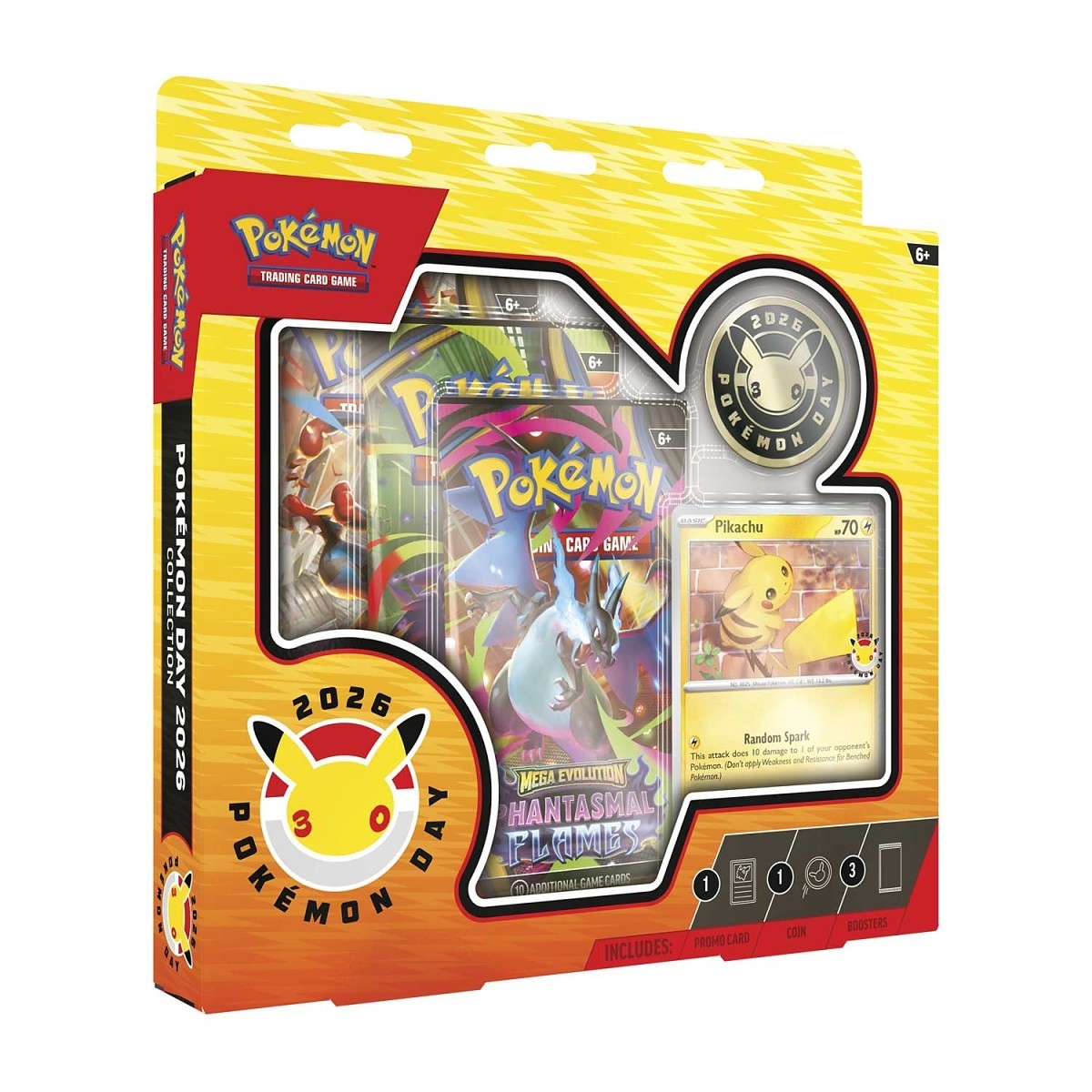 Pokémon TCG: Pokémon Day 2026 Collection – Pikachu Promo & 3 Booster Packs
