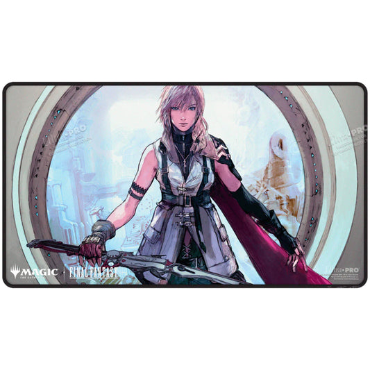 Magic: The Gathering®—FINAL FANTASY™ Lightning, Army of One Black Stitched Playmat by Ultra Pro