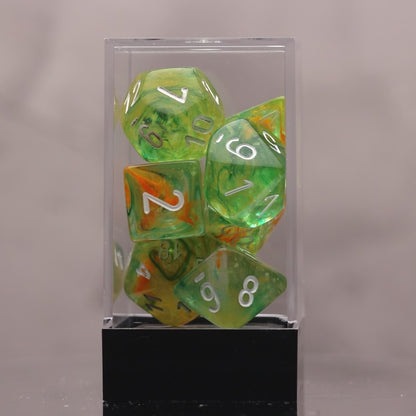 Chessex Nebula Spring/White Polyhedral 7-Die Set (CHX 27555)